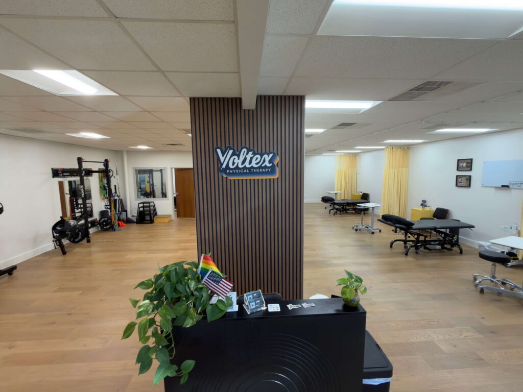Inside the Voltex Physical Therapy clinic on N Lamar Blvd in North Austin, TX