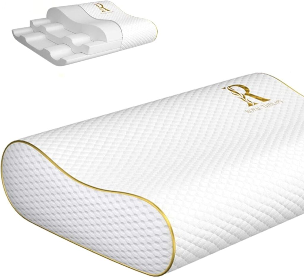 White contour memory foam neck pillow