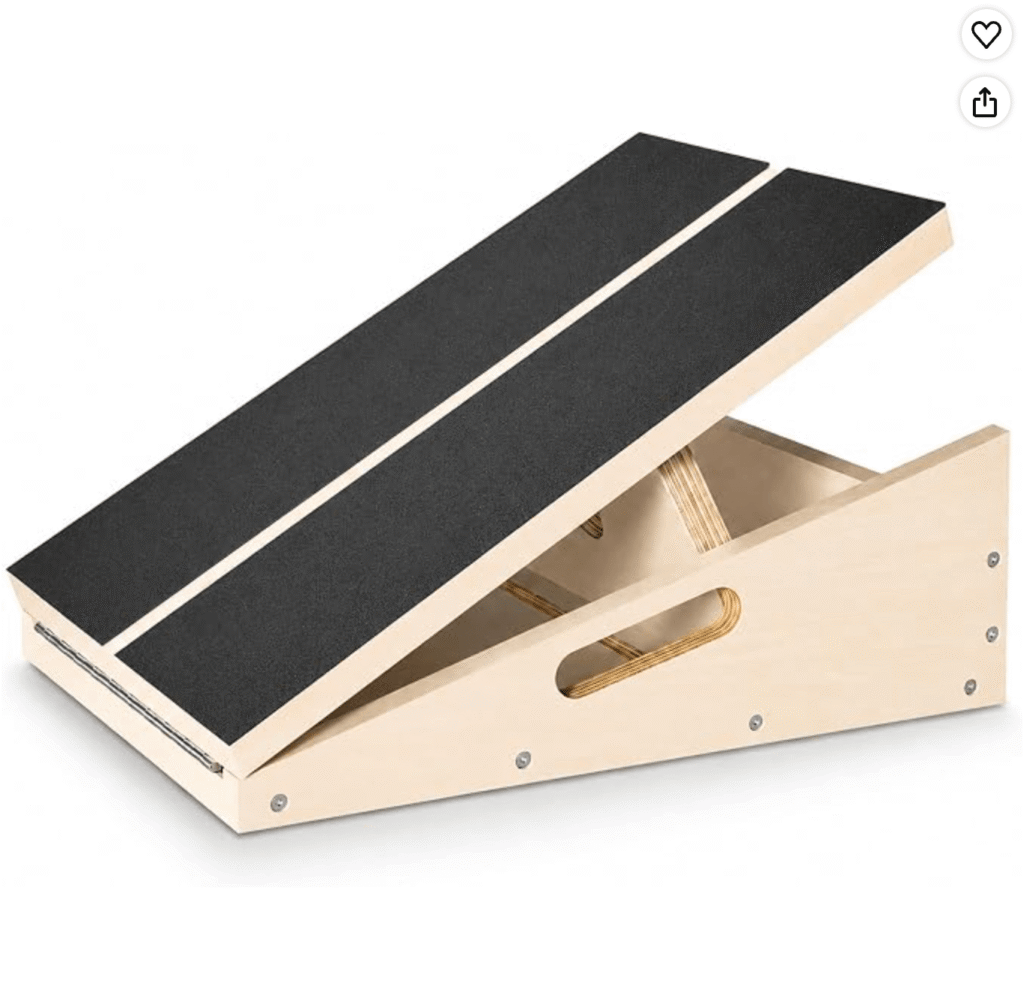 Wooden adjustable incline slant board