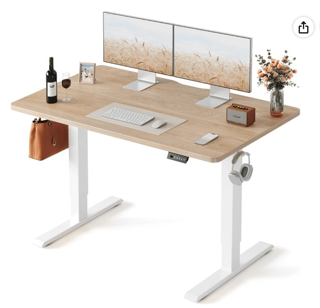 Height-adjustable standing desk