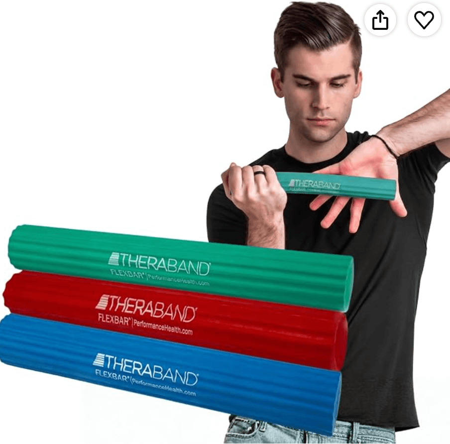 THERABAND FlexBars in red, green and blue